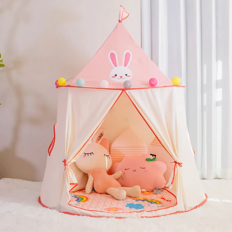 (image for) IPRee Indian Portable Play Kids Tent Indian Tent Yurt Children Indoor Outdoor Ocean Ball Pool Game Tent Castle Room House Toy